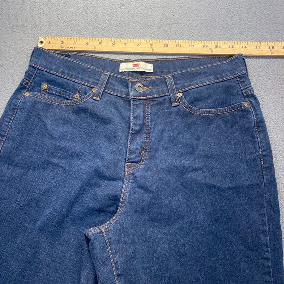 Levis 512 Womens Blue Jeans Straight Leg Size 14 M Stretch Denim,Casual - Picture 4 of 12